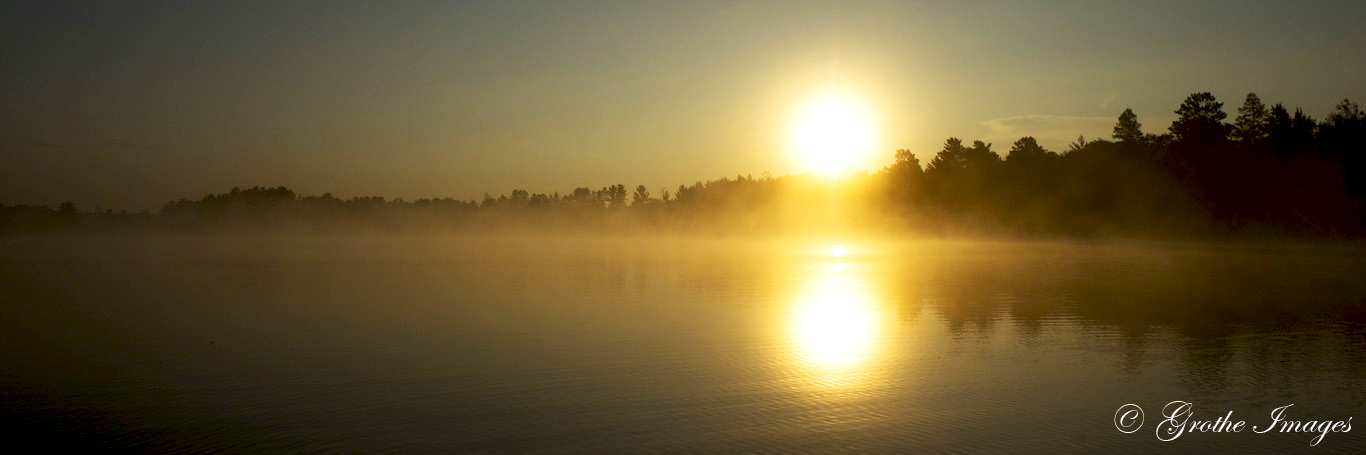 Sunrise on Clearwater Lake near Eagle River, Wisconsin