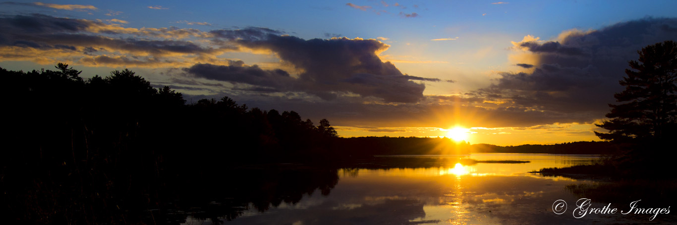 Sunset on Chippewa Flowage near Hayward, Wisconsin