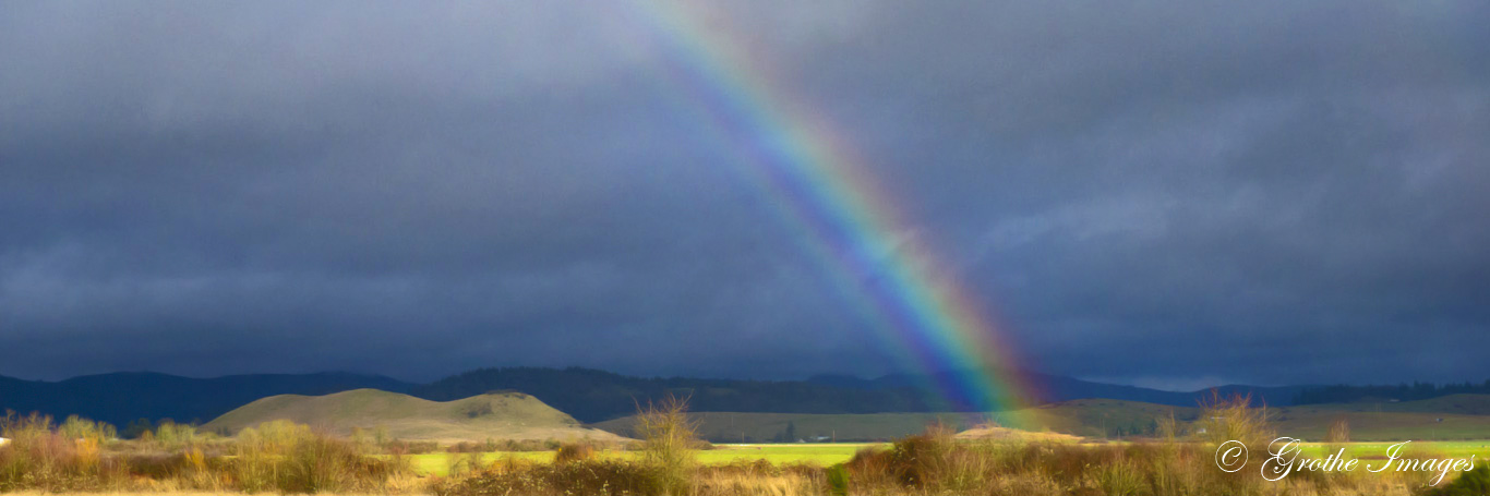 Rainbow north of Eugene, Oregon